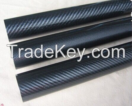 3K plain Twill high gloosy carbon fiber tube