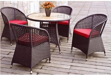 Outdoor rattan dinning set