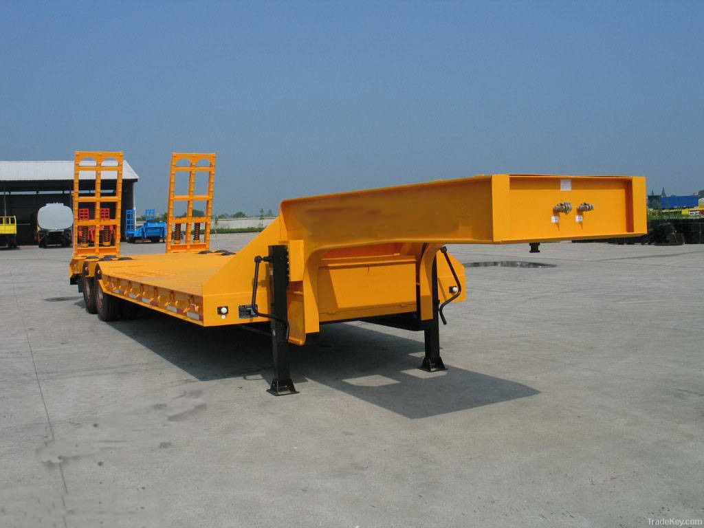 80T Wheelloader Carrier Low Bed Trailer