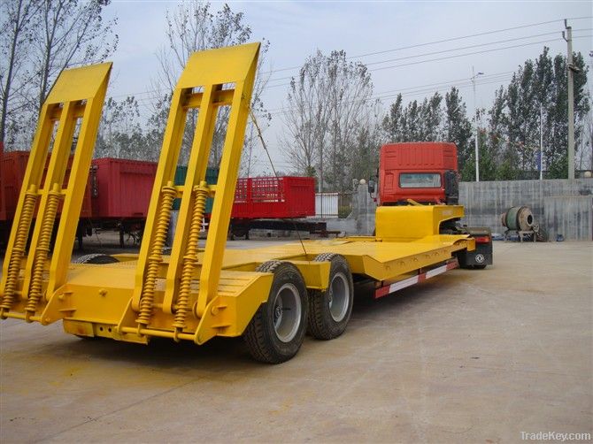 80T Wheelloader Carrier Low Bed Trailer