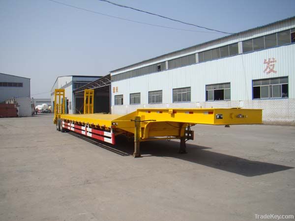 80T Wheelloader Carrier Low Bed Trailer