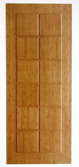 the solid bamboo door