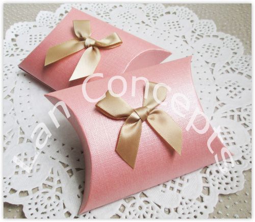 Diy Folding Party Favor Box Wedding Pillow Paper Candy Packaging