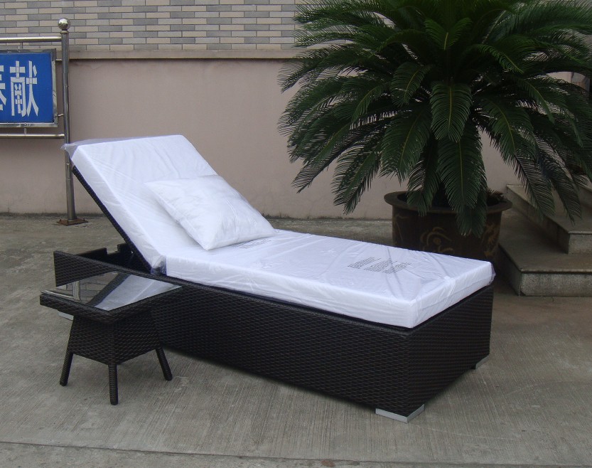 rattan lounge beach chair outdoor furniture
