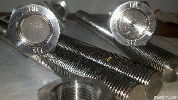 inconel 718 stud bolt and nut