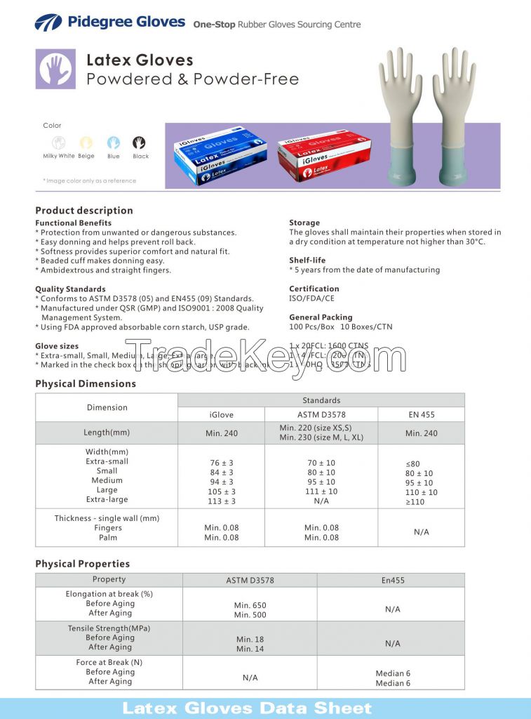 High Quality latex examination glove, Disposable Gloves, Household Gloves;Competitive price and good service.