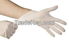 Powder free latex gloves latex examination gloves 9"