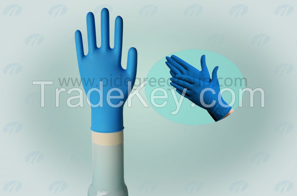 Powder free Nitrile Exam Gloves with Blue