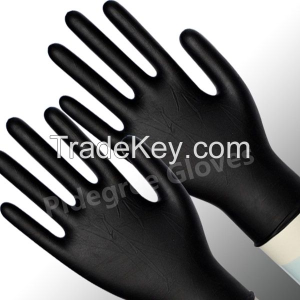 Industrial Disposable Black Nitrile Gloves