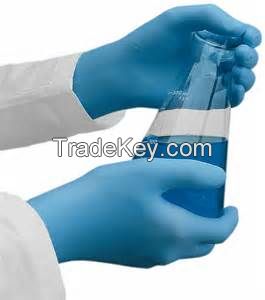 Hot Selling 9 Inch Finger Textured Blue Disposable Nitrile Gloves