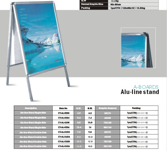 SWAY DISPLAY/ TRIPPLE SCREEN/ALU-LINE STAND