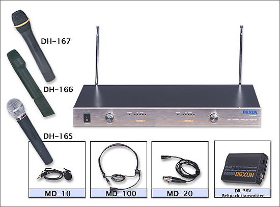 Amplifier, mixer, microphone