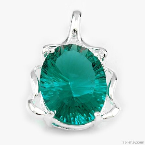 hot fashion luxurious handmade jewelry pendant green quartz