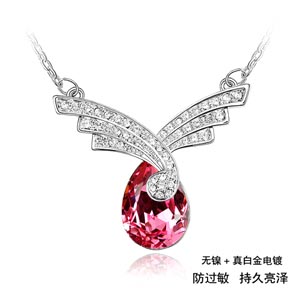 Genuion crystal platinum plating necklace-flying