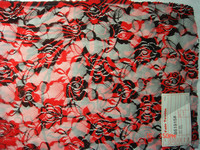 Nylon spandex jacquard printed elastic lace fabric