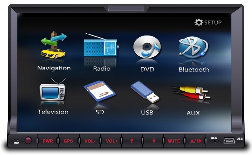 2 din 7&#039;car dvd with touch digital screen