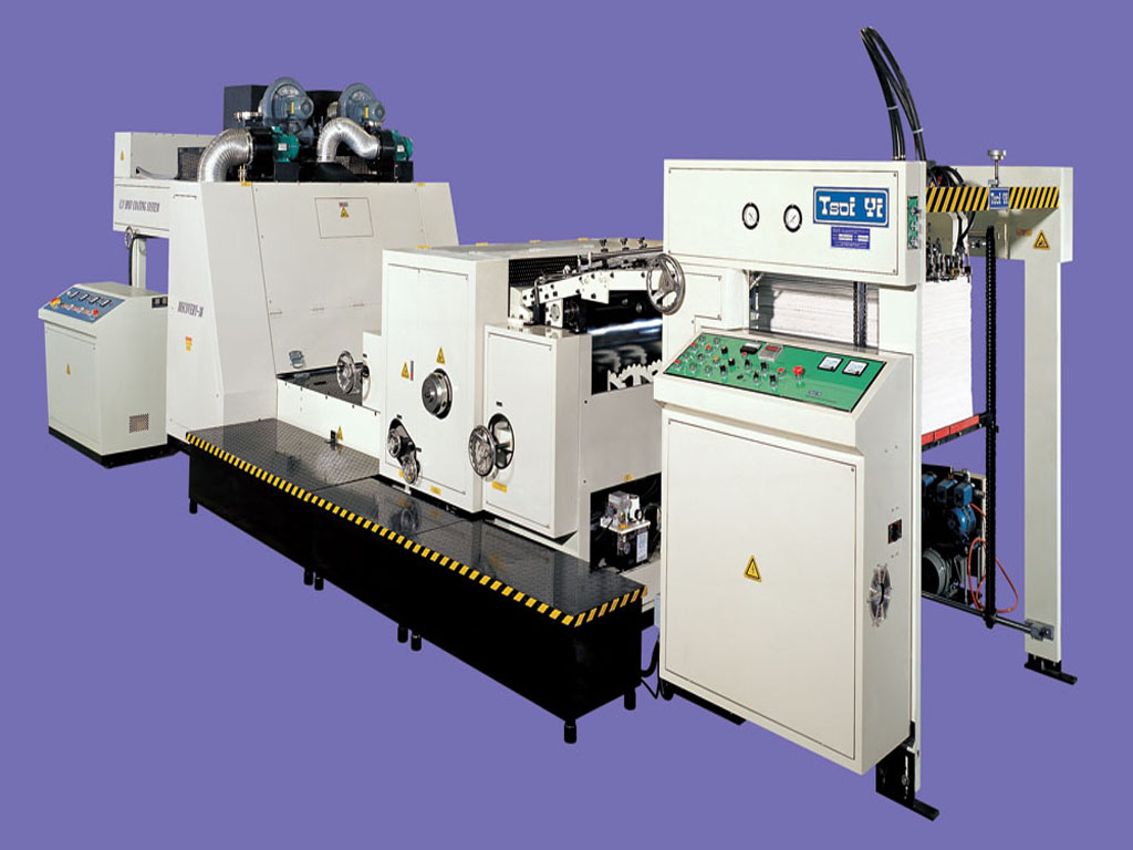 U.V Spot and overall coating machine