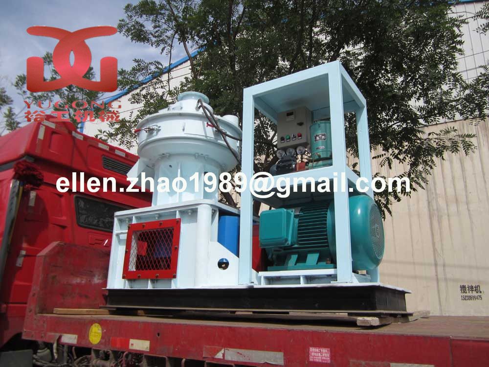 CE approved Yugong Auto Lubrication Double Layer Ring Die Sawdust Pellet Machine, Wood Pellet Machine