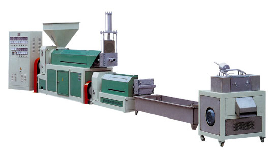 extaust-driven composite plastics granulator set