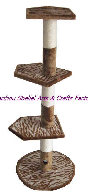 Cat scratcher with sisal and plush materials