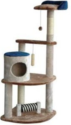 Cat condos with sisal and plush materials