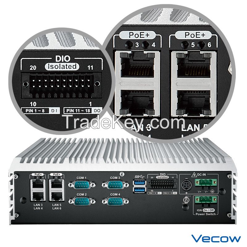 ECS-9000 Series Quad Core Intel Xeon/Core i7 (Skylake) High-performance Fanless Embedded Workstation System