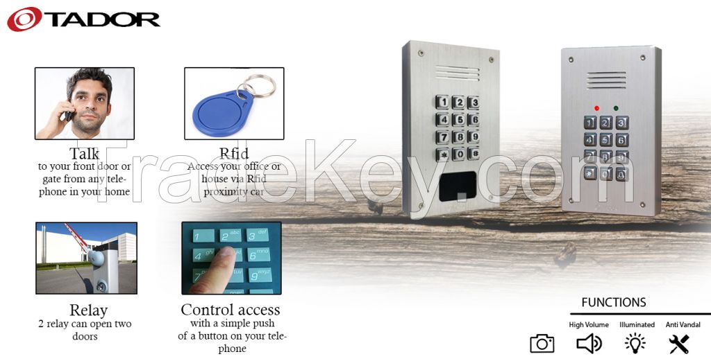 Telephone line door entry system