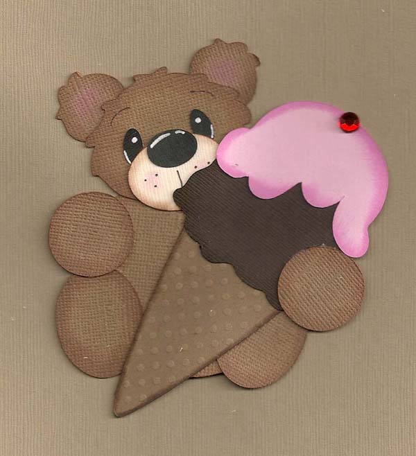 Simply Adorable Bear scrapbook paper pieced crafts