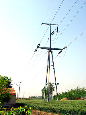 Three-Leg Power Transmission Pole