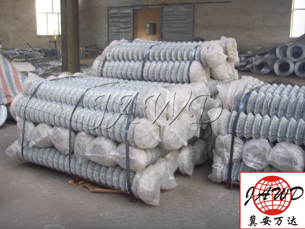 Galvanized chain link fence