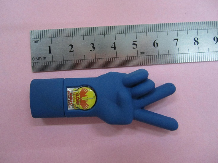 Hot selling glove shape usb rubber usb