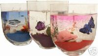 New Quality Scented Gel Candles in Glass with Butterflies