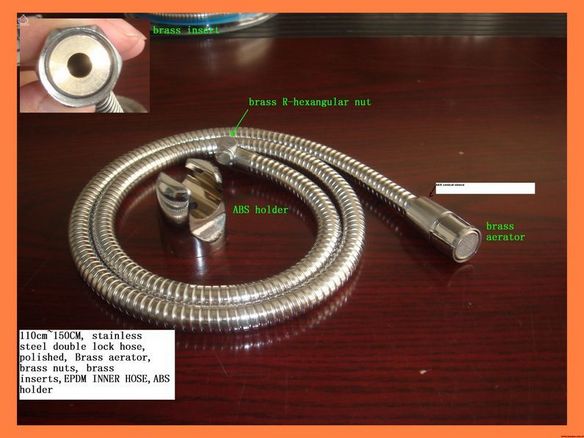 Brass chrome plated double fastening shower hose