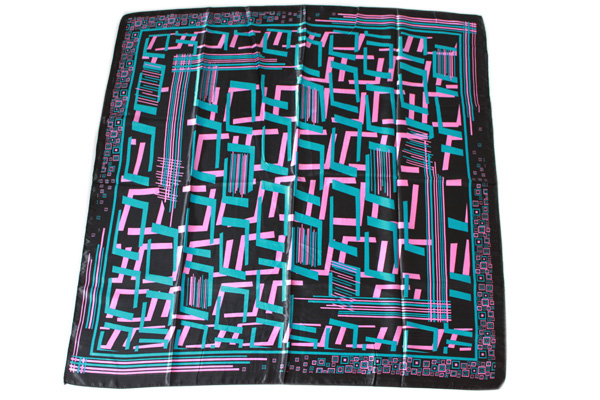 Factory wholesale brief printed 90cm square silk scarf