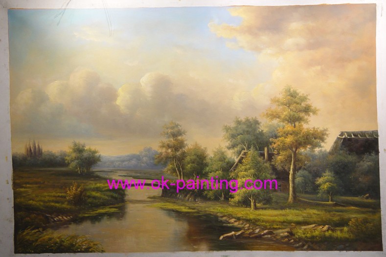 oil painting, landscape oil painting, oil painting reproduction