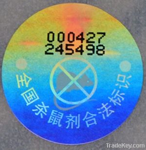 encoded laser sticker