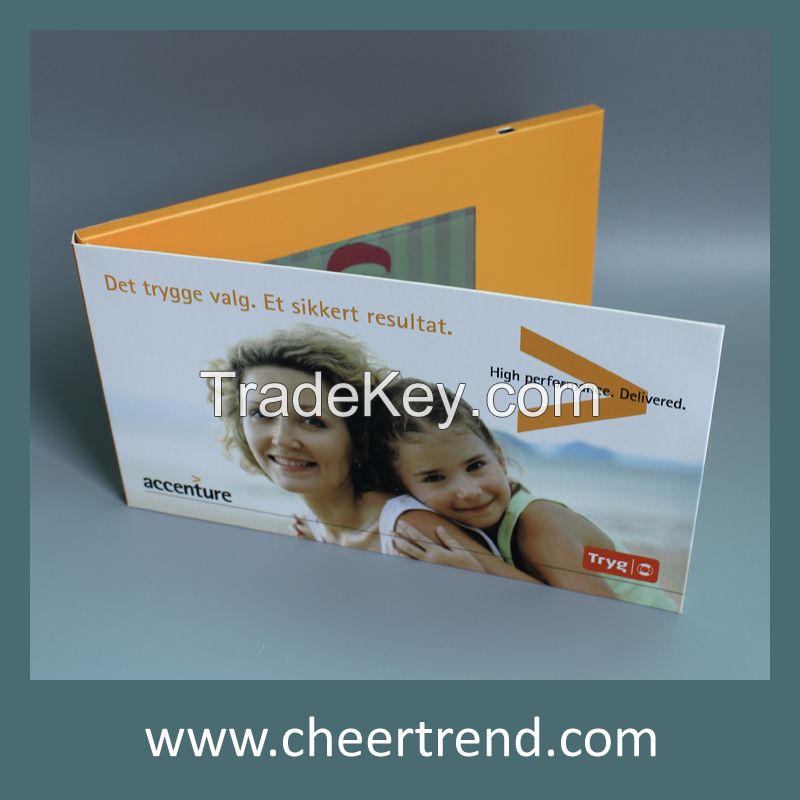 7 inch lcd video brochure card 