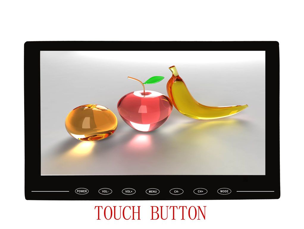 9inch ultra-thin touch button car TV with USB/SD