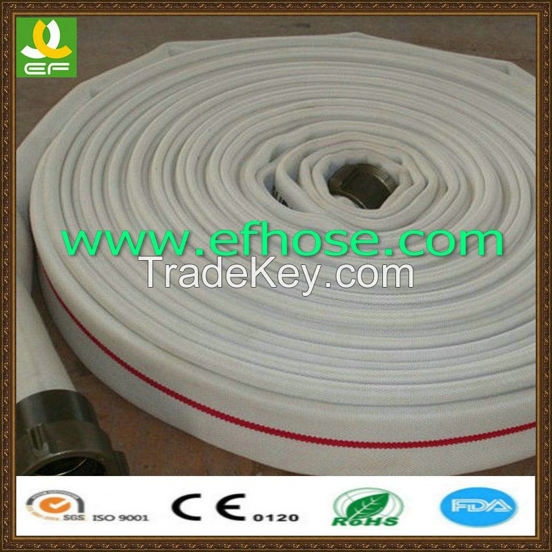 high quality PVC fire resistant hose High Pressure Canvas Braided PVC Lining Fire Hose With Coupling and Nozzles manufacture