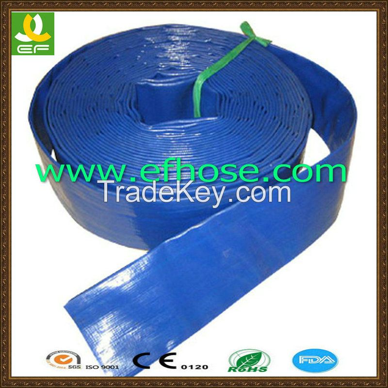 plastic tubes 0.4Mpa PVC discharge layflat hose manufacture&amp;amp;amp;supplier  farm irrigation agricultural water hose