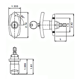 T705   T Handle Lock