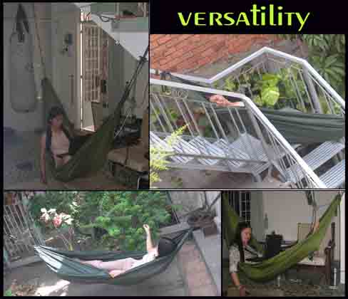 army issue camping hammock. "parachute nylon"
