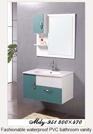 Fashionable waterproof PVC bathroom vanity