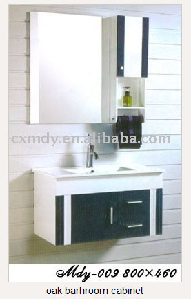 Mirrored oak bathroom cabinet