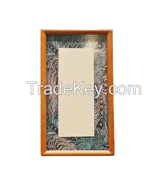 Xuan Paper Cardboard Edge Protection  Thickened Marble Style Black Color Wooden Frame