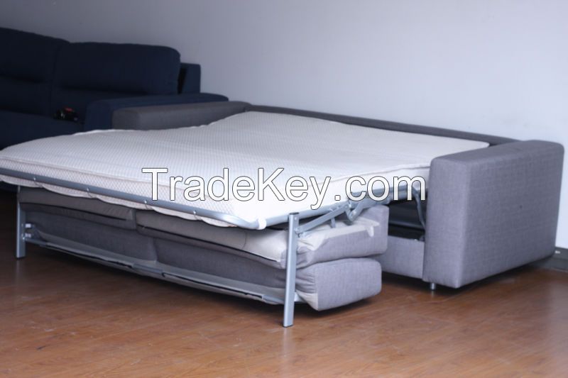 One fold sofa bed mechanism