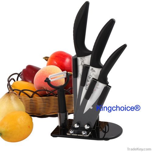 Hot sell picture printed ceramic knife with acrylic holder