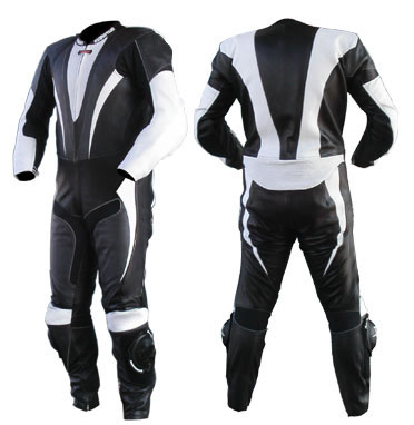 Man and Woman Leather Moterbike Suits