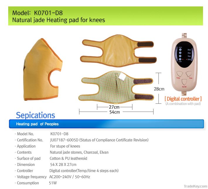 Heating pad K0701-D8 Jade stones, charcola thermoterapy heat mat