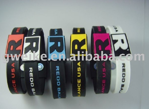 2011 Power silicone bracelet  embossed silicone wristband